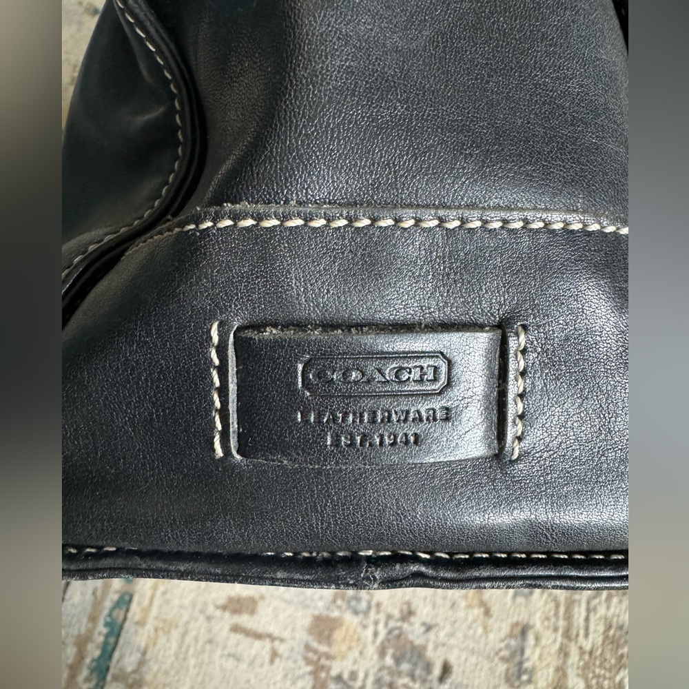 Coach Black Leather Satchel Bag Classic style - Picture 11 of 16